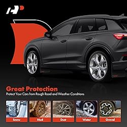 A-Premium 4 Pcs Black Universal Splash Guards Mud