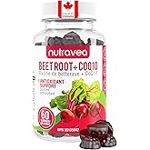 Beetroot Gummies – With CoQ10, Folic Acid, Acai, Bilberry & L-Citrulline – Supports Red Blood Cell Formation & Oxygen Transpo