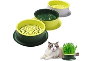iNextStation Cat Grass Planter 3Pcs Hydroponic Cat Grass Box, Plastic Catnip Cat Grass Growing Kit, Soilless Culture Planting Container for Outdoor Cat Dogs and Other Pets