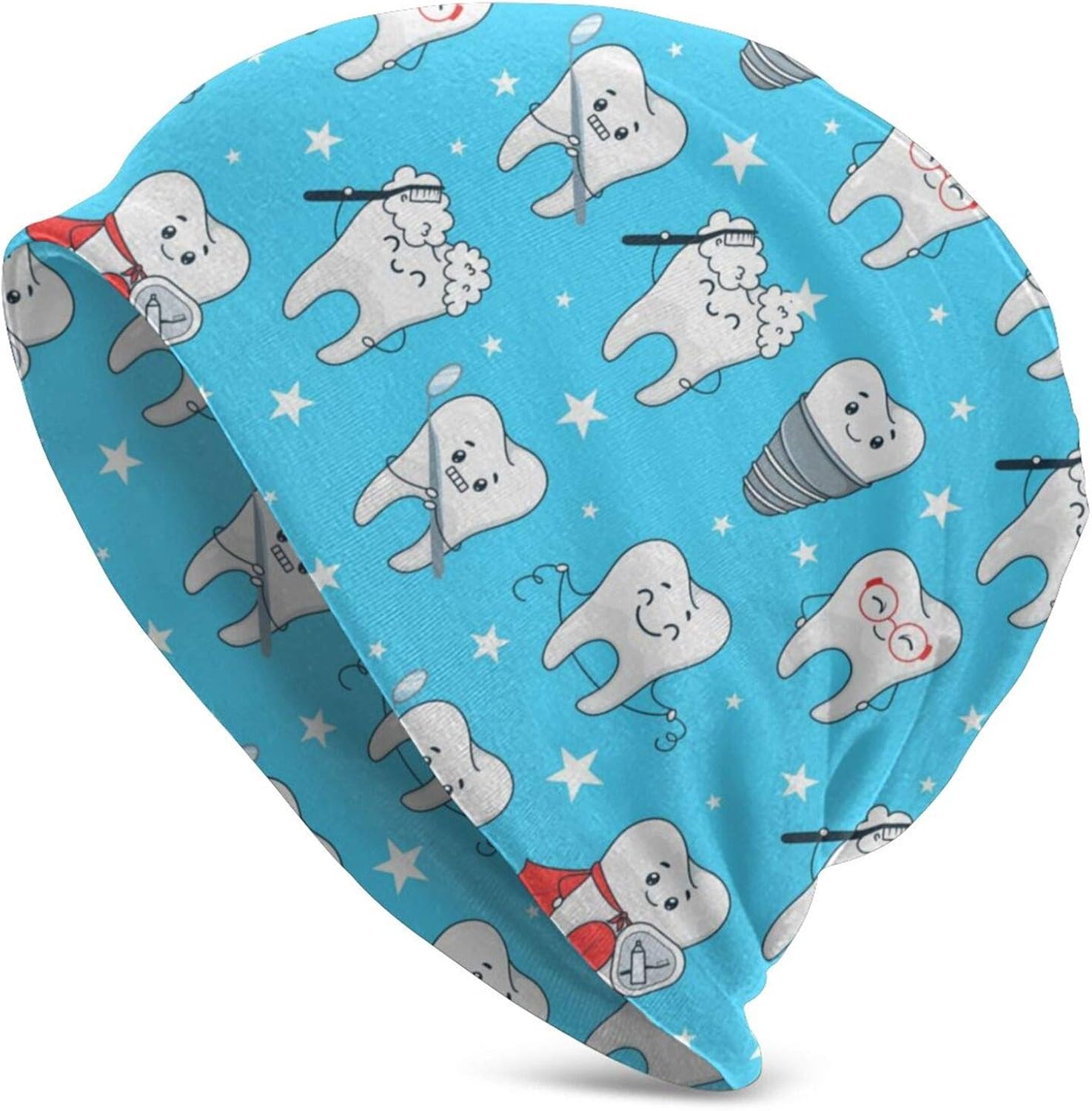 Funny Teeth Mens Womens Knit Hat Unisex Fashion Cute Half Balaclava Hat