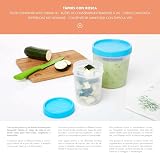TATAY 0.4L Twist Screw-Top Plastic Food Container Blue 8.5x8.5x11.1 cm view 7