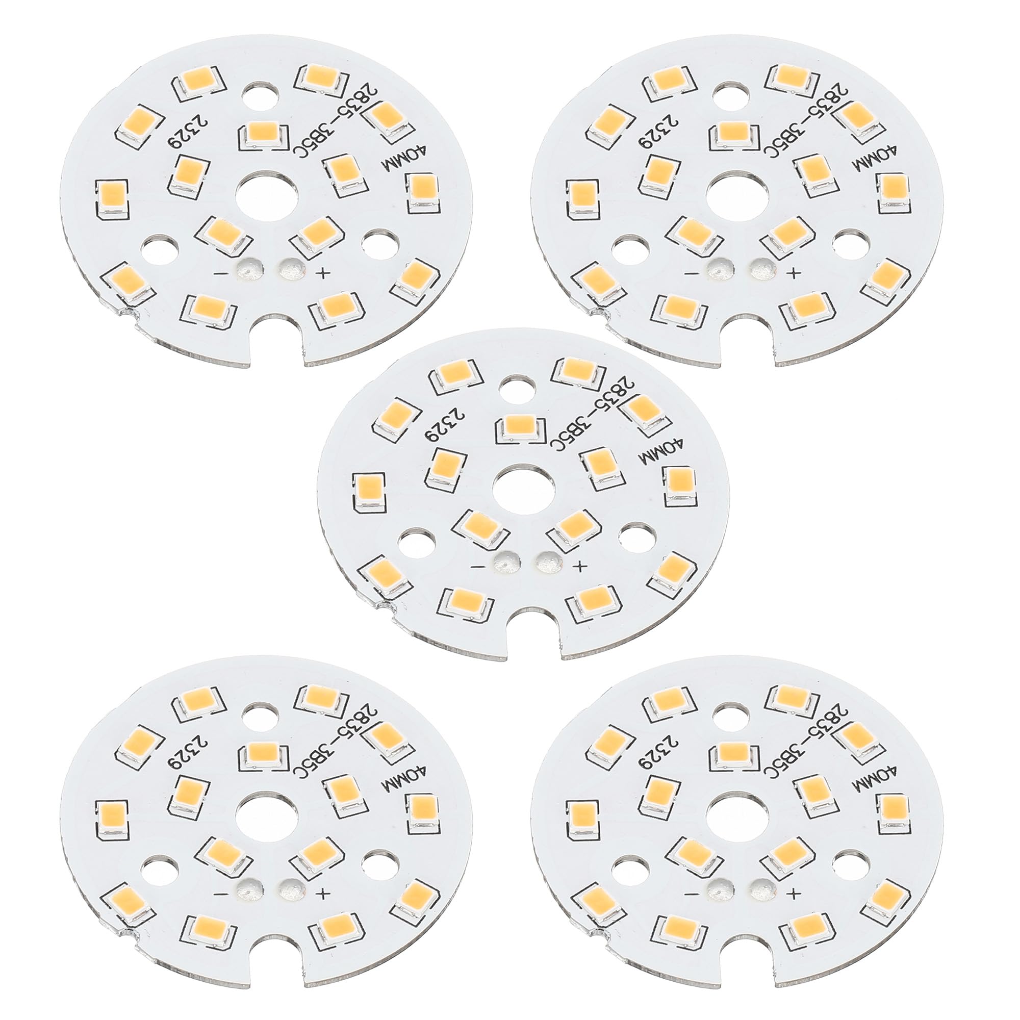 Photo 1 of MECCANIXITY COB LED Light Chip Bead 5W 120lm 3000-3200K 40mm 15-17VDC Energy Saving Bulb for Spotlight Floodlight Replacement Warm White 5Pcs