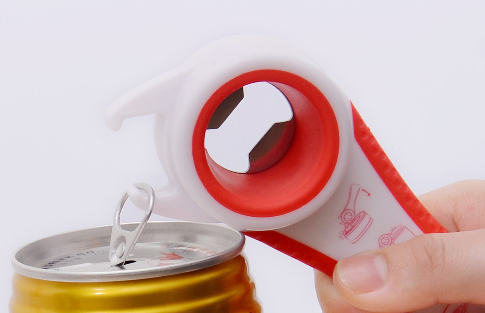 Can and Bottle Opener Jar Gripper Tool Help Screw Off Top Caps and Pull