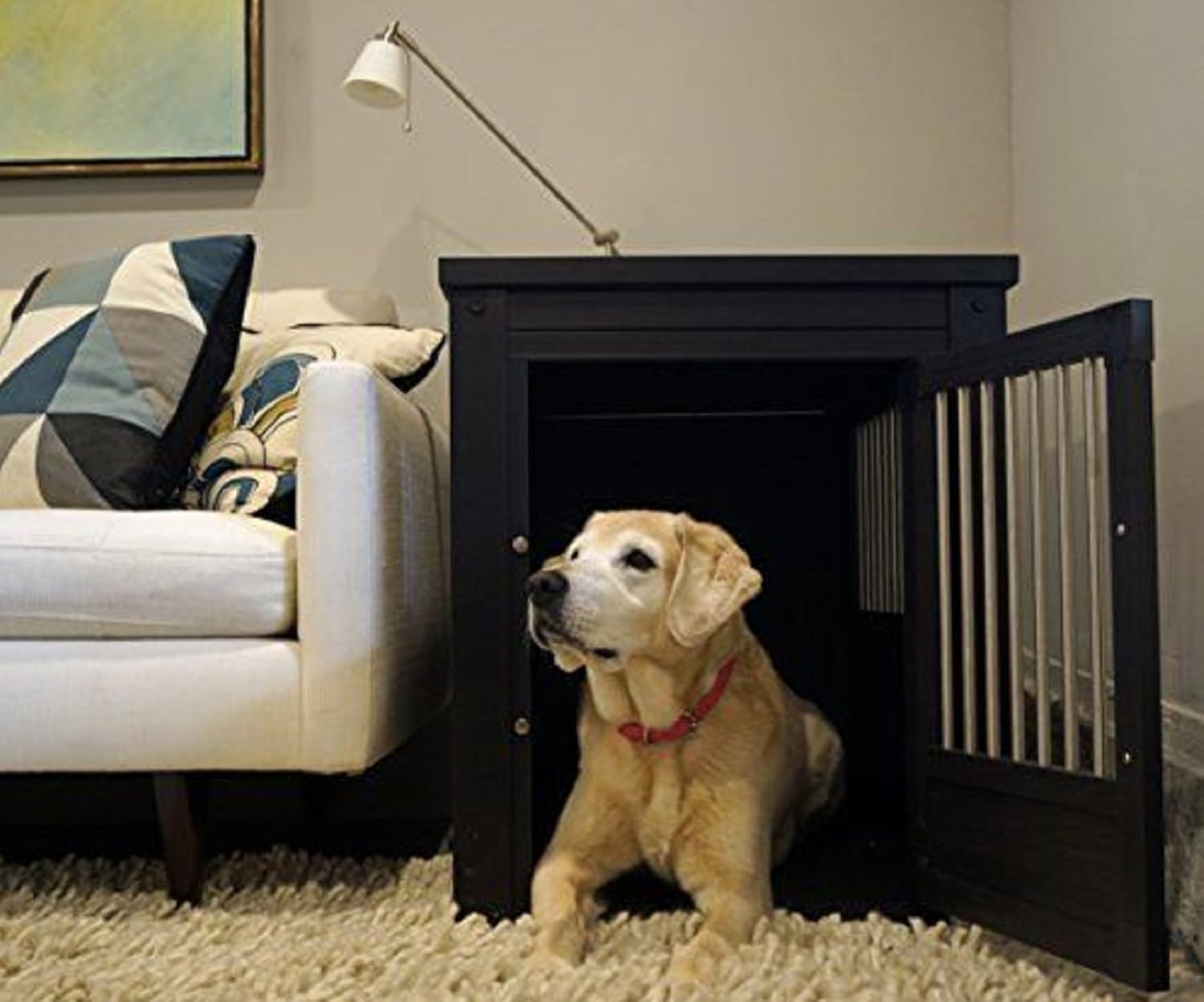 dog crate nightstand