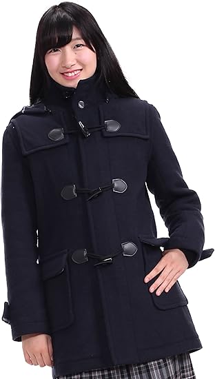 Amazon Co Jp Parlal スクールダッフルコート ダブルフェイス フード取り外し可 ファスナー付き 2way Dw 2 服 ファッション小物