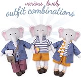 kullaloo Dress Me Bestie Eddy Elephant Doll Sewing Fabric Panel view 3