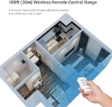 DEWENWILS Remote Controlled Plugs 13A 3120W 30m 2 Pack 1 Remote view 2