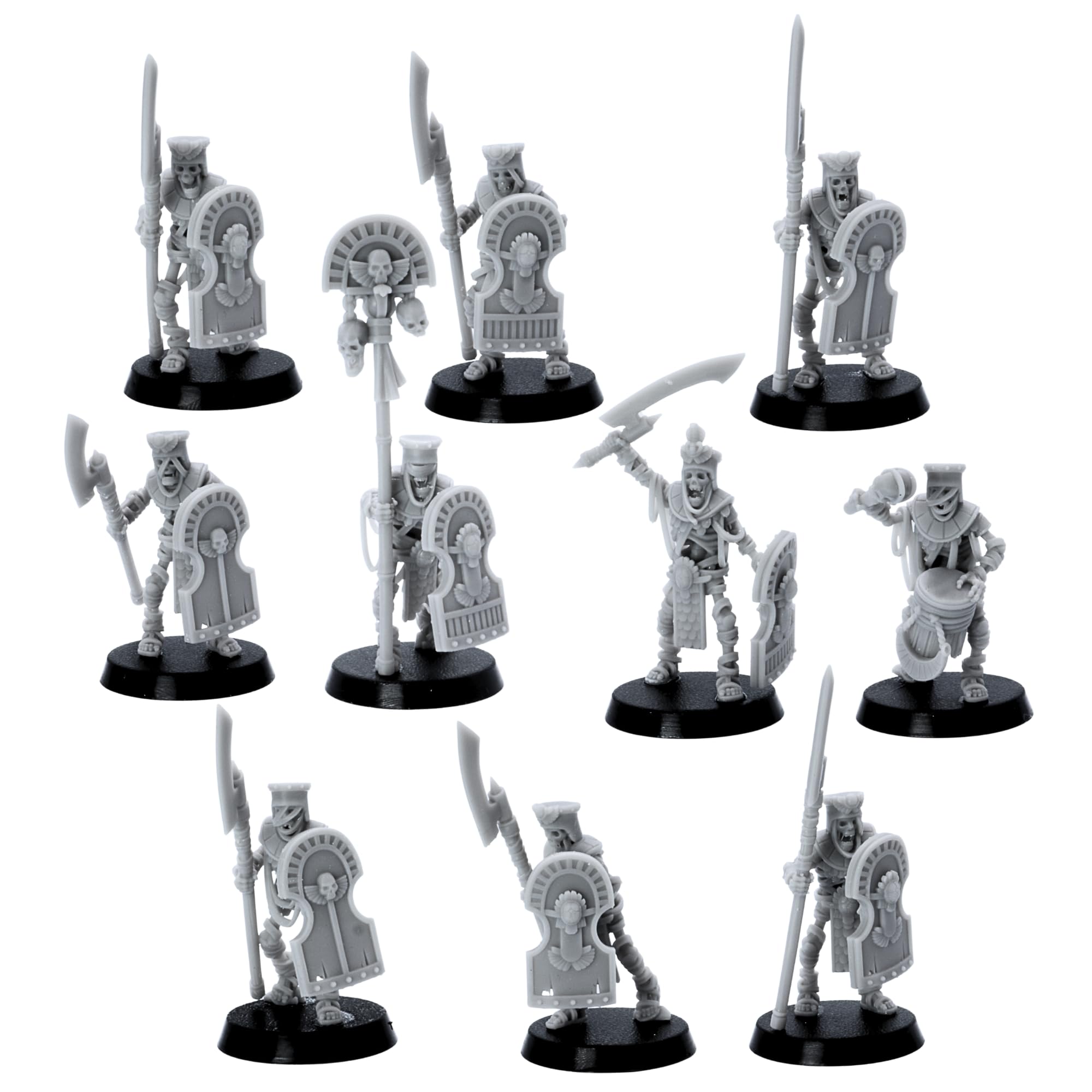 Forged Terrain Egyptian Skeleton Kings Guard | 32mm Miniature Models for Tabletop Wargames, DnD, RPGs & TTRPGs | Fantasy Undead Army | 3D Printed Miniatures for Wargaming & Roleplaying
