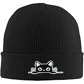 Athjunss Rose Embroidered Beanie Cap Soft Knit Hat for Women Men Chemo Sleep