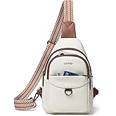 LATMAP 7L Sling Bag for Women Men Crossbody Belt Bag Small Travel Sling Backpack Anti Theft Chest Daypack Purse Faux Leather