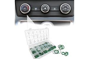 HAOBO 270PCS O Rings Kit, Automotive AC O-Rings Kit, Car Air Conditioning Compressor Seal Ring, Green O-Ring Rubber Ring, O-Ring Assortment Set for Car Repair, Plumbing, Air or Gas Connections