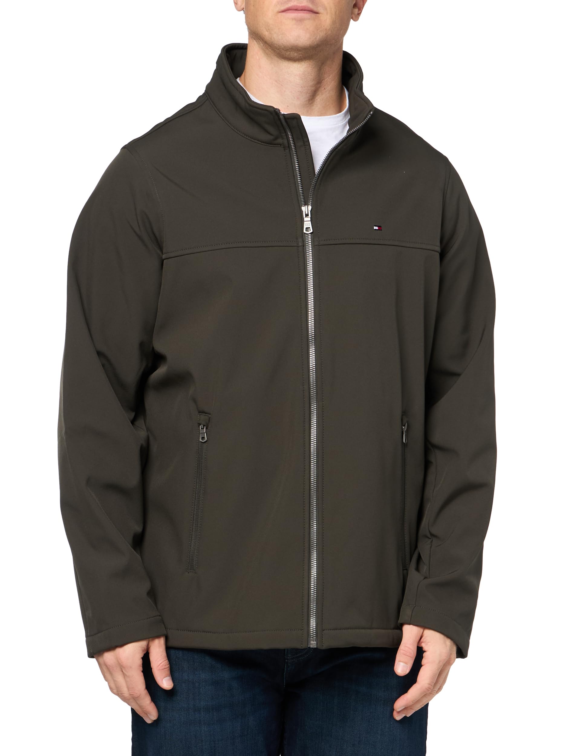 Tommy Hilfiger Men's Active Soft Shell Jacket, Olive, 5X Image