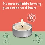 Bolsius White Tealight Candles 60 Pack, 6 Hour Burn, Unscented, Vegan view 2