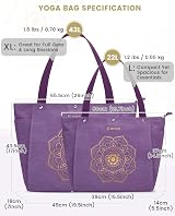 Gonex Yoga Mat Bag Canvas Tote with Pockets Multi Pockets Women Men view 5