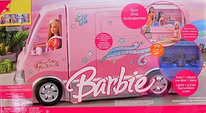 Barbie Hot Tub Party Bus Vehicle Motorhome Van With Lights Sounds