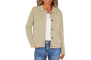 LILLUSORY Jackets for Women Button Down Cropped Knit Cardigan with Pockets 2024 Fall Outfits Clothes