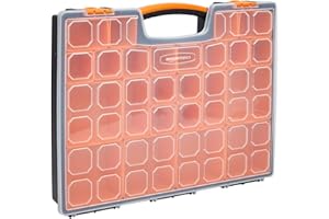 �鶹�� Basics 19-Removable Compartment Organizer, Black, Orange, 41.91 x 33.53 x 6.1 cm