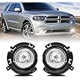 Shocklight Fog Light Replacement for Dodge Durango 2011 2012 2013 Front Bumper Driving Fog Lamps with H10 12V 42W Halogen Bulbs