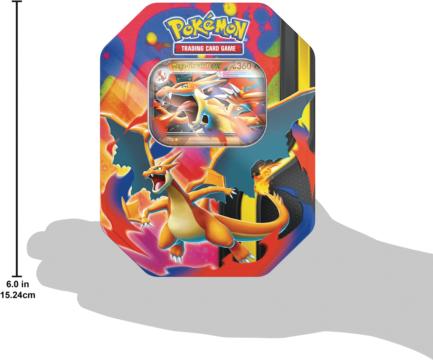 Pokémon (Sammelkartenspiel), PKM Tin 127 Mega-Glurak Y 4
