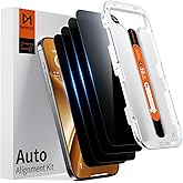 DIMONCOAT 4-PACK Privacy Screen Protector Compatible with iPhone 16 Pro [Auto Alignment Kit] [10X Military Protection] 16 Pro 6.3 inch Tempered Glass Film [Case Friendly]