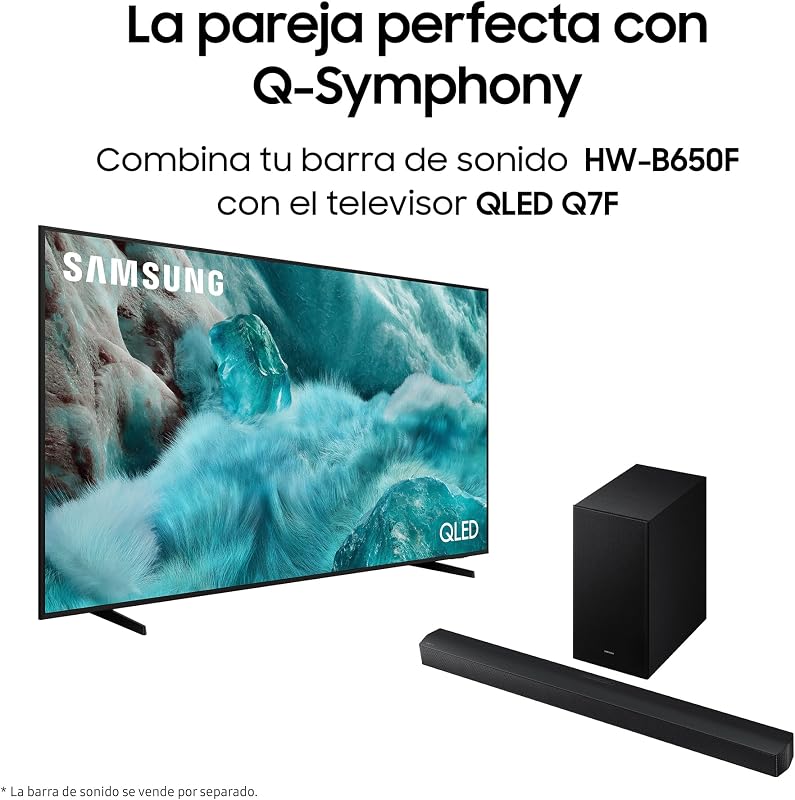 SAMSUNG HW-B650F/ZF Barra de som com Dolby Adio/DTS Virtual: X 3.1ch, modo de jogo, som inteligente, conexão Bluetooth múltipla, cor preta