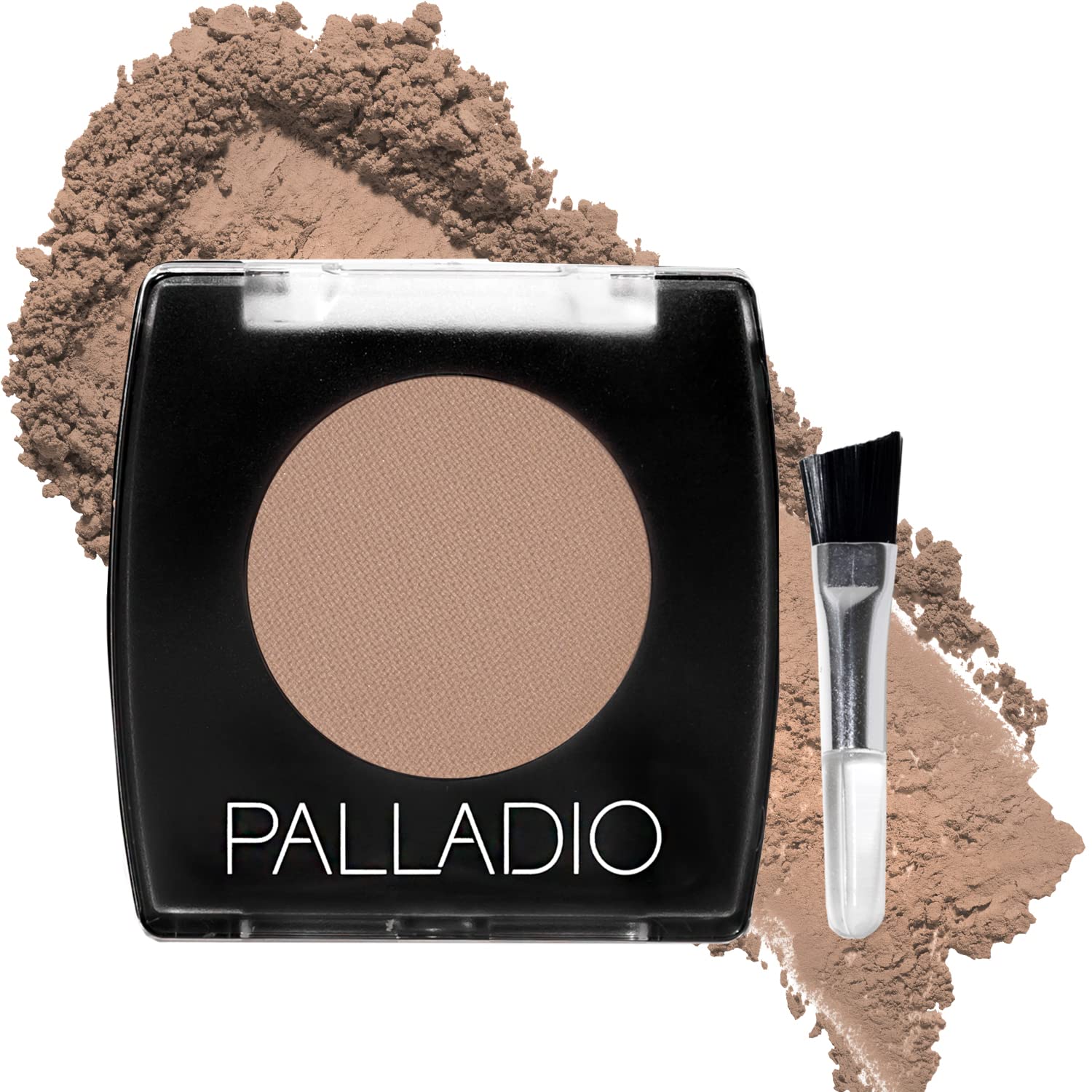 Palladio Brow Powder for Eyebrows, Soft and Natural Eyebrow Powder with Jojoba Oil & Shea Butter, Helps Enhance & Define Brows, Compact Size for Purse or Travel, Includes Applicator Brush, Taupe — image 1