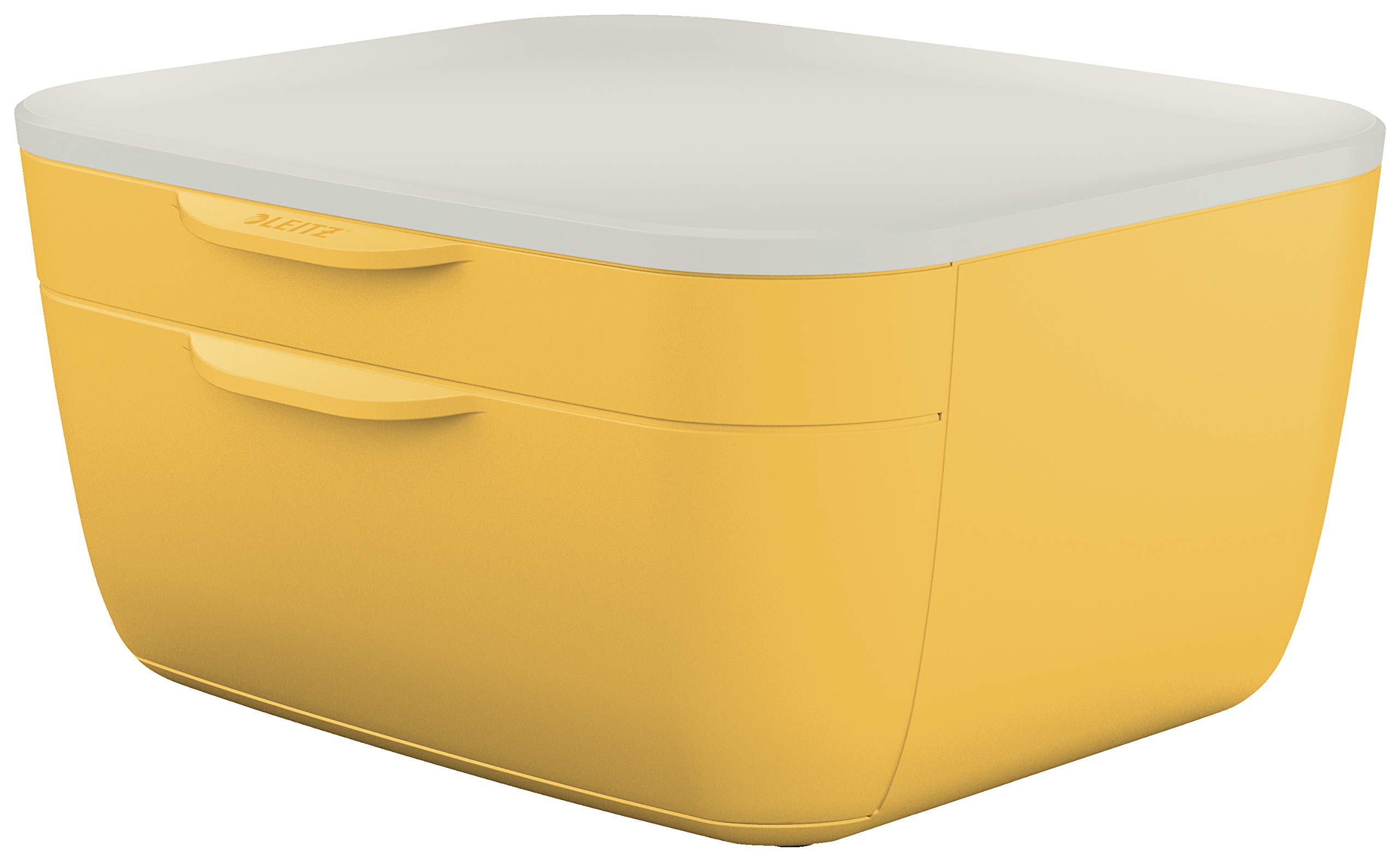 Leitz Two Drawer Cabinet, Cosy Range, Warm Yellow, 53570019