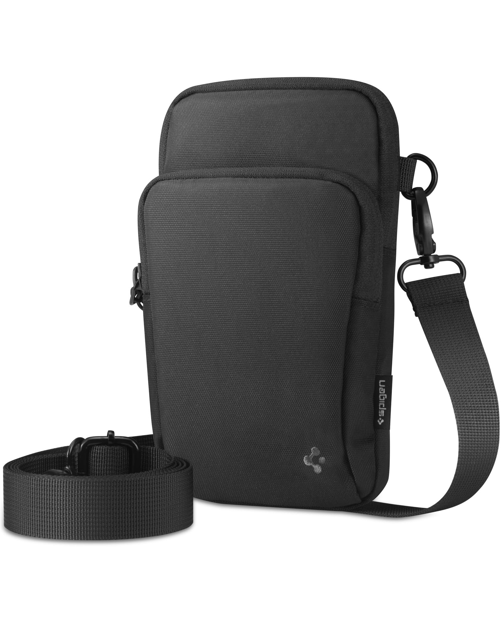 Spigen Dynamic Shield Cross Body bag Men Travel Anti-Theft Mens Sholder, [Lightweight] [Ergonomic Adjustable Strap] Cell Phone Holder Pouch for Hiking, Biking and Running