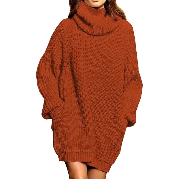 Women High Neck Long Sleeve Oversized Cable Knit Chunky Pullover Midi Dress  Slim Fit Ribbed Short Sweater Dresses (Small,Apricot) at Amazon Women's  Clothing store