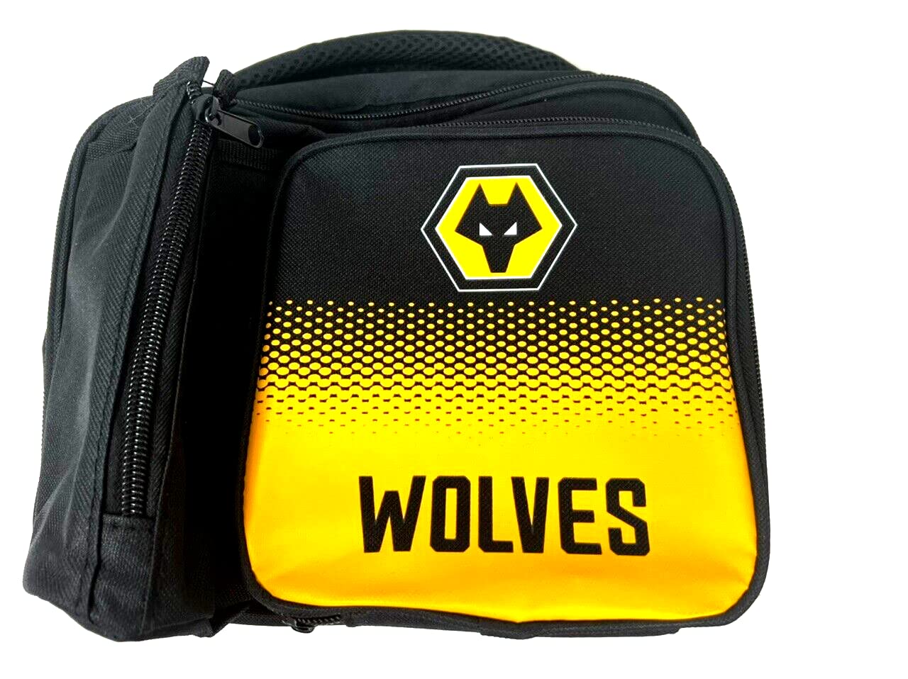 Prime Life Wolverhampton Wanderers FC Lunch Bag with Bottle Holder - Wolves Football Gift (Fade01)