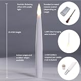 Noma Magic Candles with Wand Remote - 10 White Hanging LED Lights view 6