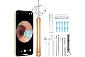 QNOON Ear Wax Removal Tool Camera, 1296P HD Camera and 6 LED Lights, Ear Cleaner with Camera, 1296P HD Camera and 6 LED Lights, Ear Cleaning kit, Ear Wax Removal Kit