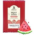 The Honey Jar Watermelon Flavored Honey Sticks - Pure Honey Straws For Tea, Coffee, or a Healthy Treat - One Teaspoon of Flavored Honey Per Stick - Made In The USA with Real Honey - (20 Count)