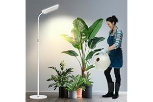 Wiaxulay Grow Lights for Indoor Plants, 153 LED Full Spectrum Plant Grow Light Floor Standing, Height Adjustable 24-68 in,4/8/12/16H Timer,3 Lighting Modes,5 Brightness for Growing Large Tall Plants