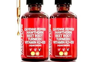 Juztec Cayenne Pepper Drops, Clean Cayenne Nutra Pepper Extract with Hawthorn Beet Root 60ml Plant-Based Liquid (2Pcs)
