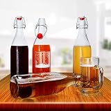 Danmu Art 6PCS Glass Bottles 1000ML Swing Top Airtight Preserve Bottles view 5
