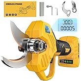Cerycose Electric Pruning Shears Compatible with DeWalt 20v Battery, 0.8-2 Inch Max Cutting Diameter Cordless Pruner with LCD Display & Imported SK7 Steel Blades for Gardening Tree Pruning(No Battery)