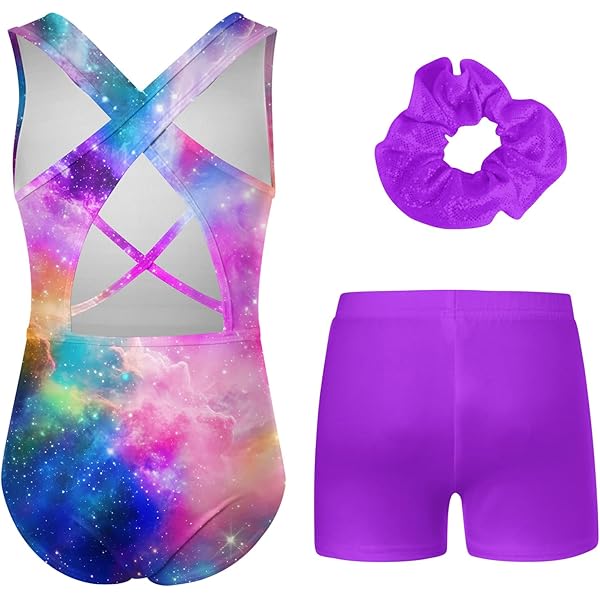 Sunny Fashion Justaucorps De Gymnastique Une Pièce Pour Fille Avec Strass Taille 4-10, Noir/blanc