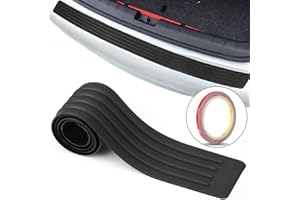Matericuo Car Rear Bumper Guard Protector, 35inch Anti-Collision Patch Anti-Scrape Black Rubber Universal Trunk Door Entry Guards for Most SUV/Cars