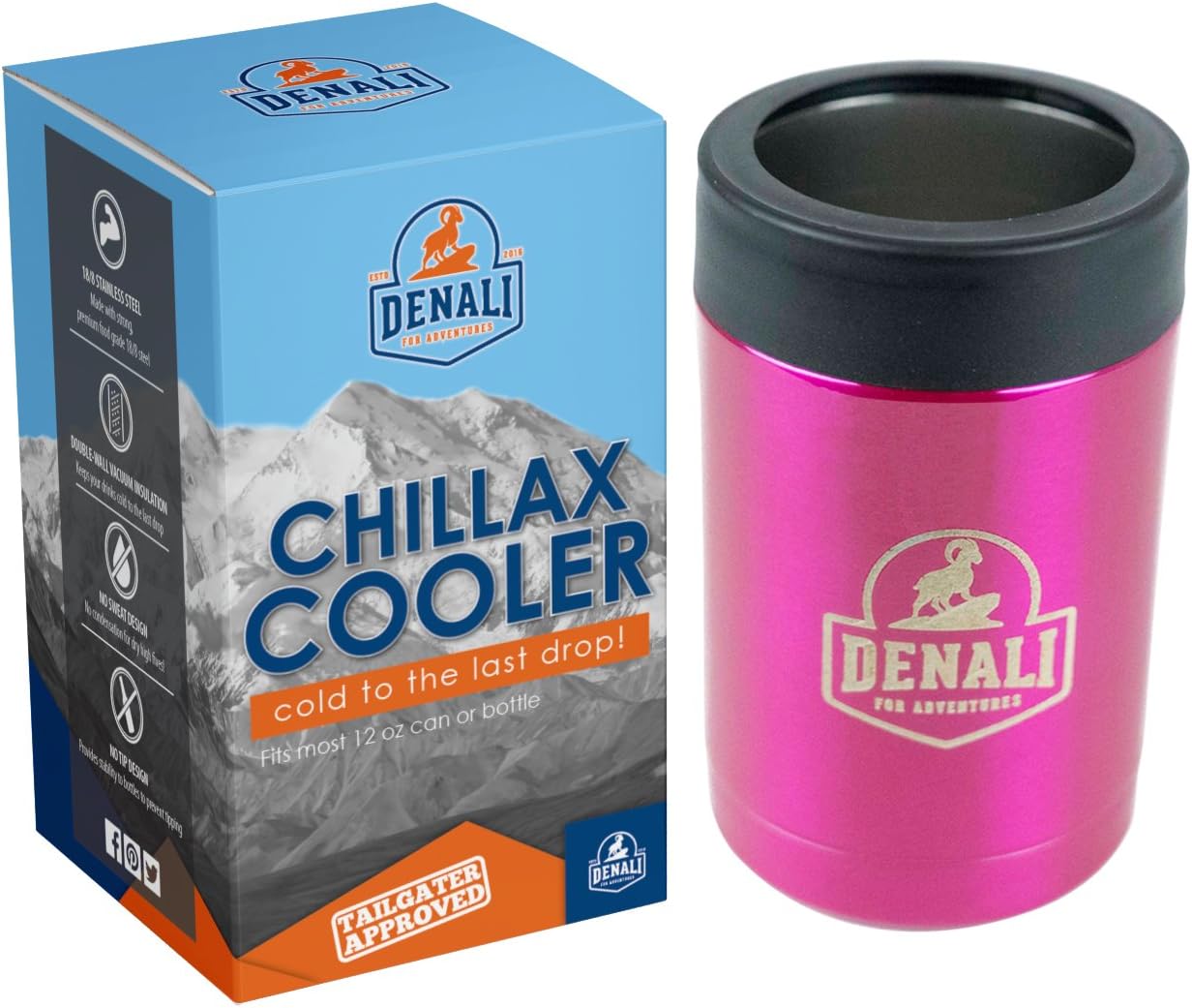 Denali Active Chillax Cooler Stainless Steel Vacuum Insulated