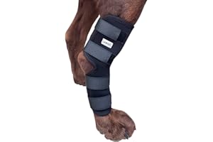 Labra Dog Rear Leg Hock Joint Compression Wrap - Supportive Brace for Weak Back Legs, ACL Tear, and Joint Discomfort - Adjustable Hind Leg Support for Senior Dogs - Medium