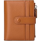 FALAN MULE Small Wallets for Women RFID Blocking Slim Bifold Leather Womens Wallet with Zipper Coin Purse