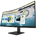 HP P34HC G4 34" WQHD Curved Screen Edge LED LCD Monitor - Vertical Alignment - 3440 x 1440 - 250 Nit - 100 Hz RR - HDMI - Display Port - Black