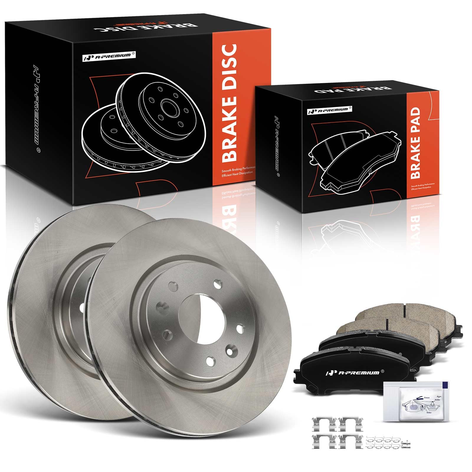 Photo 1 of **NO ROTORS**A-Premium 11.65 inch (296mm) Front Vented Disc Brake Rotors + Ceramic Pads Kit Compatible with Select Nissan Models - Rogue 2014-2020, Rogue Sport 2017-2021, 6-PC Set