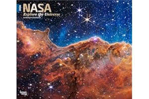 NASA Explore the Universe | 2026 14 x 24 Inch (Hanging) Monthly Deluxe Wall Calendar | Foil Stamped Cover | Plastic-Free | Br