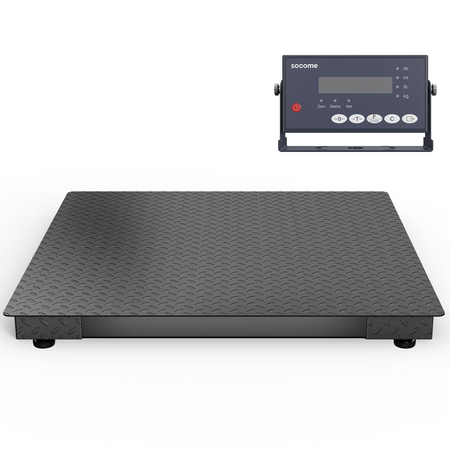 Photo 1 of **. DENTS AND SCRAPES FROM TRANSPORT SOCOME** 48"x48" Industrial Floor Scale, Professional Platform Scale with Digital Indicator, Weighing Scale for Warehouse Shipping and Industrial Use, 10000 lb x 1 lb, Black