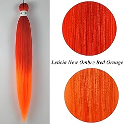 Orange Braiding Hair Pre stretched Ez Braid