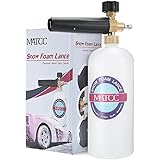 MATCC Adjustable Foam Cannon 1 Liter Bottle Snow Foam Lance With 1/4" Quick Connector Foam Blaster for Pressure Washer Gun
