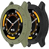 Chofit Intended for Garmin Venu 3 Case Flexible TPU Rugged Shock Proof Bumper Frame Protective Shell for Garmin Venu 3 Cover Smartwatch Accessories (Black&ArmyGreen)