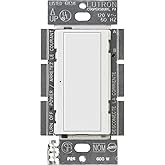 Lutron Maestro Digital Switch, 8A Single Pole/Multi Location, MA-S8AM-WH, White